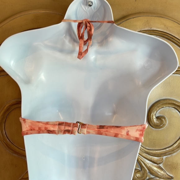 Xhilaration coral tie dye bikini top - Picture 2 of 5